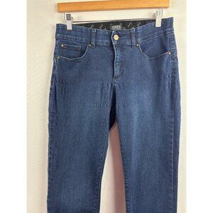 Jones New York Womens Stretch Denim Jeans Size 6 Blue Straight Leg